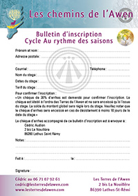 Bulletin d'inscription - Au Rythme des Saisons